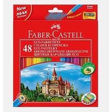 Faber-Castell Kredki 48 kolorĂłw z temperĂłwkÄ… Zamek