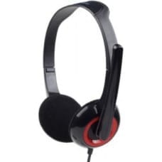 Gembird MHS-002 headphones/headset Head-band 3.5 mm connector Black, Red