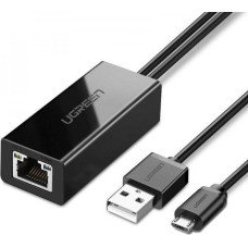Ugreen Adapter sieciowy UGREEN 30985 Micro USB do RJ45, do TV sticków i Chromecastów (czarny)