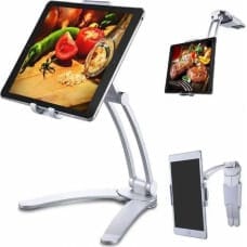 Alogy Stojak Alogy Uniwersalny uchwyt podstawka na biurko ścianę blat Alogy stojak na tablet do 13 cali Srebrny