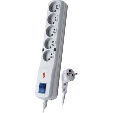 Lestar Listwa zasilająca Lestar LV-530W przeciwprzepięciowa 5 gniazd 5 m szara (LV530W5SZARY)