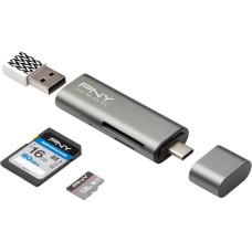PNY Czytnik PNY Card reader PNY USB C / USB A Adaptor (R-TC-UA-3N1E01-RB)