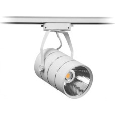 Nvox Lampa sklepowa led reflektor szynowy jednofazowy biały metalowy 30w 2550 lm światło ciepłe 3000k