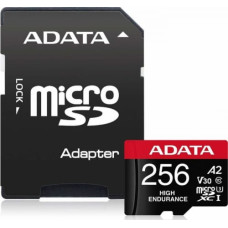 Adata Karta ADATA High Endurance MicroSDXC 256 GB Class 10 UHS-I/U3 A2 V30 (AUSDX256GUI3V30SHA2-RA1)