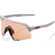 100 Bon 100% Okulary 100% S3 Soft Tact Stone Grey - HiPER Coral Lens (Szkła Koralowe LT 52% + Szkła Przeźroczyste LT 93%) (NEW 2021)