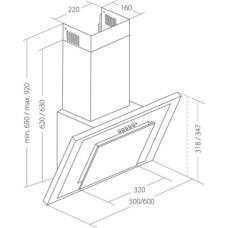 Akpo Chimney hood AKPO WK-4 NERO ECO 50 white