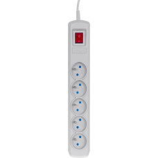 Activejet grey power strip with cord ACJ COMBO 5G/5M/BEZP. AUT/S