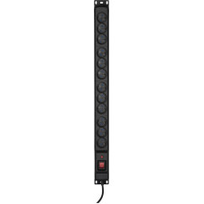 Activejet COMBO 12 socket power strip 5m black