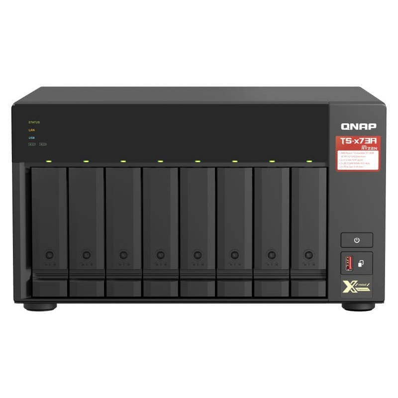 Qnap TS-873A-8G NAS/storage server Tower Ethernet LAN Black V1500B