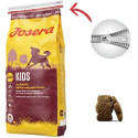 Josera Kids (1115) Sausā barība kucēniem Kukurūza, Jērs, Tītars, Rīsi, Lasis 15 kg