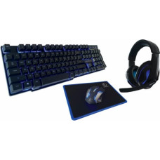 Rebeltec Gaming kit:keyboard+mous +pad+headphone
