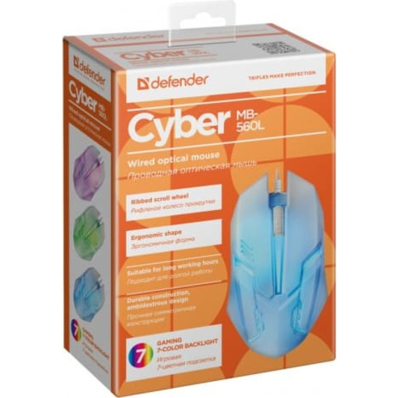 Defender OPTICAL MOUSE CYBER MB560L WHITE