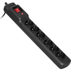 Activejet COMBO 6GN 5M black power strip with cord