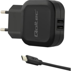 Qoltec 50187 mobile device charger Indoor Black