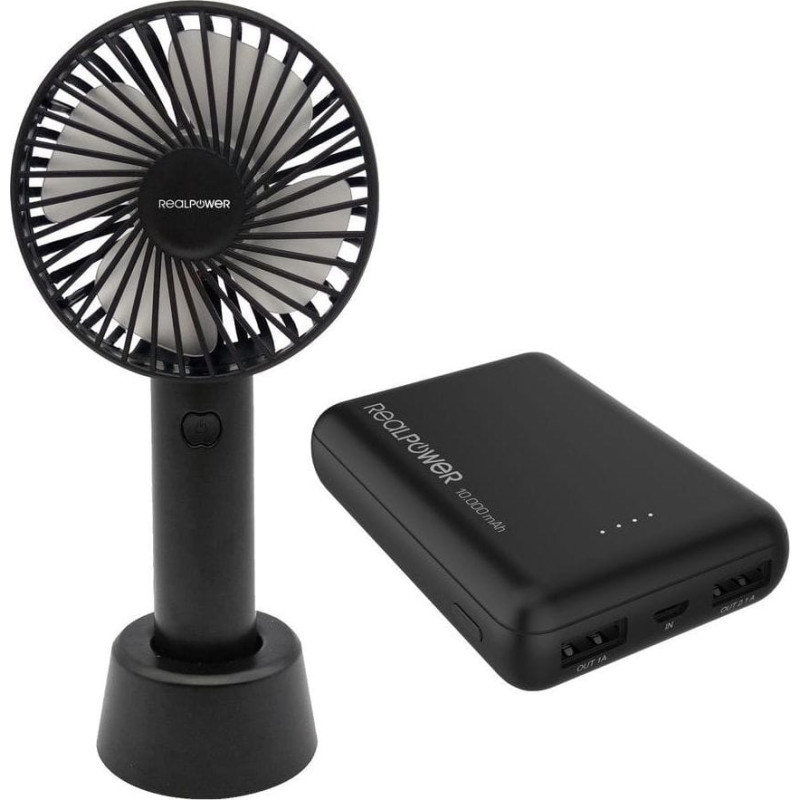 Realpower Wentylator Realpower RealPower Mobile bundle, Mobile Fan + PB-10000 mini HD