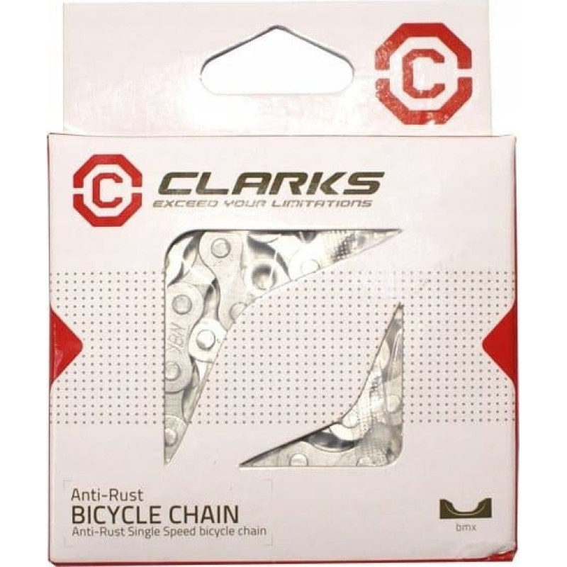 Clarks Łańcuch rowerowy CLARKS C410AR, 1-rzędowy Single Speed, 112 ogniw, 1/2