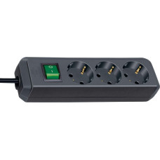 Brennenstuhl Listwa zasilająca Brennenstuhl Eco-Line 3 gniazd 5 m czarna (1152900)