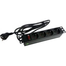 A-Lan Alantec PZ04 power extension 1.8 m 4 AC outlet(s) Indoor Black