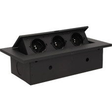 Orno Gniazda wpuszczane w blat 3x230V AC Czarne (OR-AE-1335/B)
