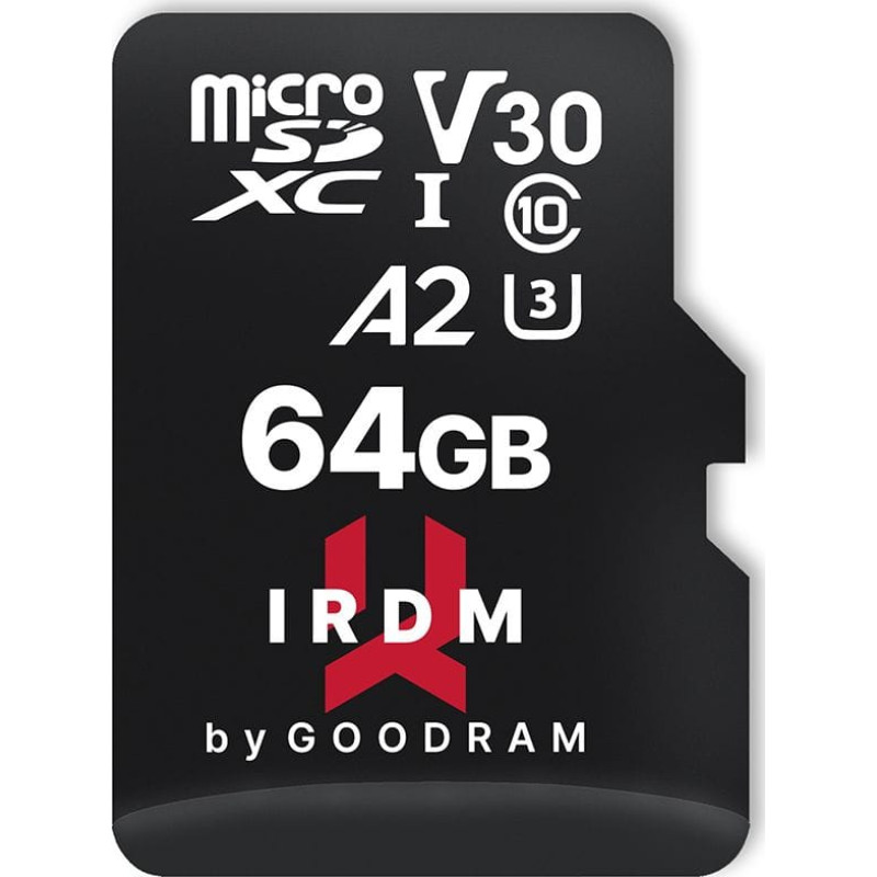 Goodram CARD MSDXC GOODRAM 64GB IRDM UHS I U3 A2 + ADAPTER