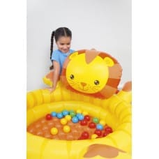 Bestway Basen dmuchany z piłkami lew 111x98x61.5cm