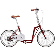 The-Sliders Składany rower, hulajnoga 2w1 Lite gustowny i komfortowy, składany Burgundy Red