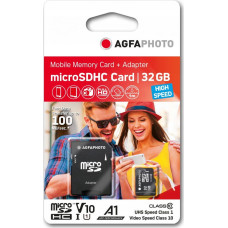 Agfaphoto Karta AgfaPhoto MicroSDHC 32 GB Class 10 UHS-I/U1 A1 V10 (SB6031)