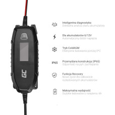 Green Cell Automatyczna Ładowarka, Prostownik Green Cell do akumulatorów 6V / 12V (4A) z funkcją inteligentnej diagnostyki