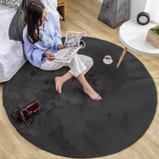 Strado Dywan okrągły Rabbit Strado 90x90 DeepGrey (Szary) uniwersalny