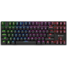 Sharkoon PureWriter TKL RGB (schwarz, US-Layout, Kailh Choc Low Profile Blue)
