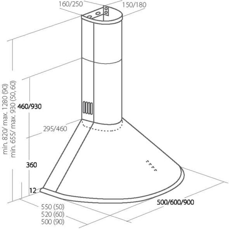 Akpo WK-4 Dandys Eco 50 Chimney Hood Inox