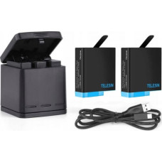 Telesin Ładowarka Usb 2x Bateria Do Gopro Hero 8 / 7 / 6 / 5 Black