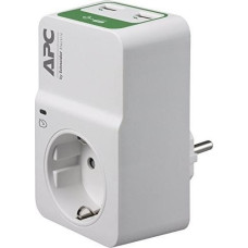 APC Listwa zasilająca APC Essential przeciwprzepięciowa 1 gniazdo 2xUSB biały (PM1WU2-GR)