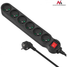 Maclean Listwa zasilająca Maclean Energy 6 gniazd 5 m czarna (MCE188)