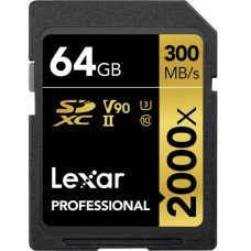 Lexar Karta Lexar Lexar SDXC 64GB Professional 2000x UHS-II U3 ( 260/300 MB/s )