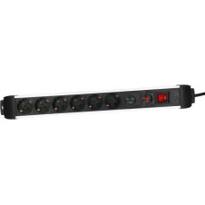 Inline Listwa zasilająca InLine przeciwprzepięciowa 6 gniazd 1.5 m czarna (16436A)