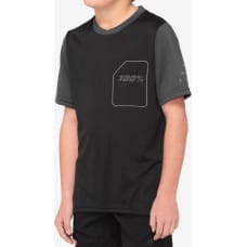 100 Bon 100% Koszulka juniorska 100% RIDECAMP Youth Jersey krótki rękaw black charcoal roz. S (NEW 2021)
