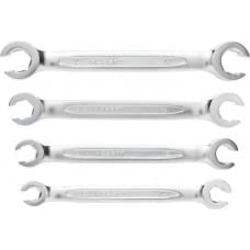 Högert Technik Zestaw kluczy oczkowych półotwartych, odgięte, 4 szt., 8-17 mm HT1W730