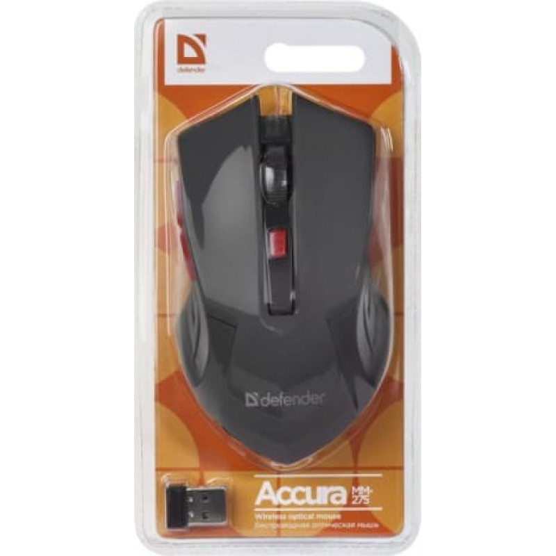 Defender Optical mouse ACCURA MM-275 RF black red