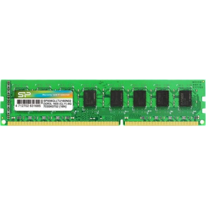 Silicon Power SP008GLLTU160N02 memory module 8 GB 1 x 8 GB DDR3L 1600 MHz