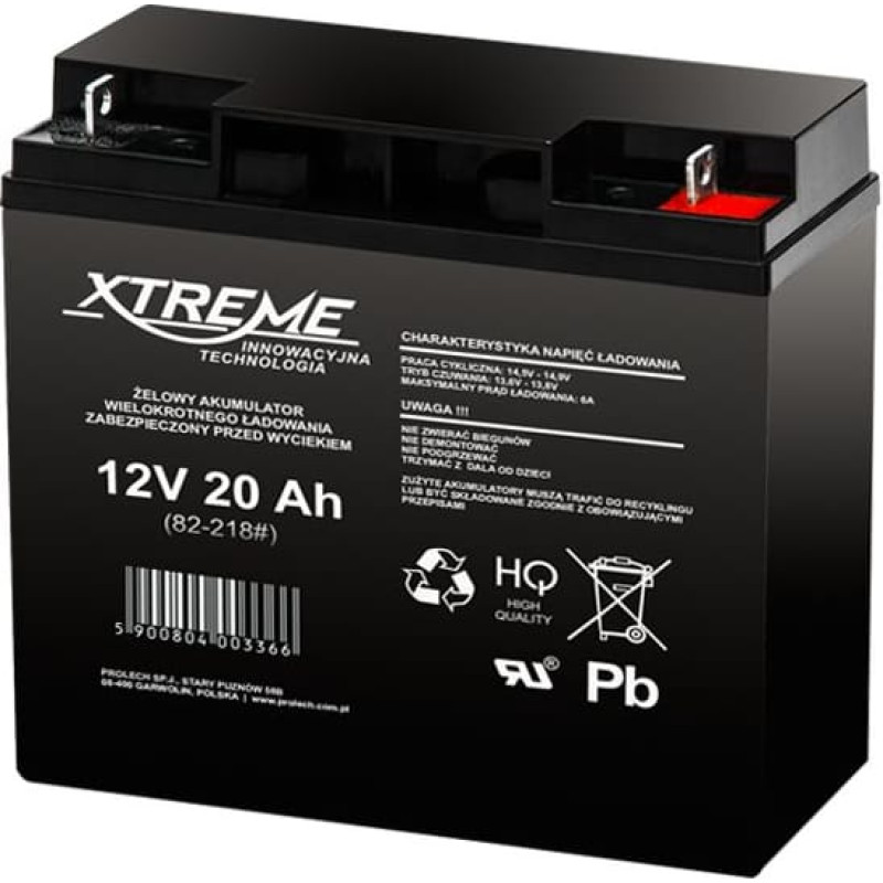 Xtreme Akumulator 12V/20Ah (82-218#)