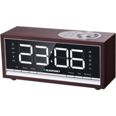 Blaupunkt CR60BT Bluetooth Radio Alarm Clock, brown wood