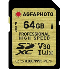 Agfaphoto Karta AgfaPhoto SDHC 64 GB Class 10 UHS-I/U3 V30 (10606)