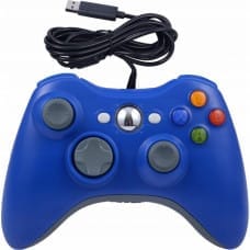 Aptel Gamepad Aptel Dual Shock do Xbox 360 niebieski (KX13B)