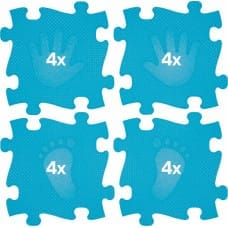 Askato PROMO Mata podłogowa 16 elementów Magic Set niebieska MFK-044-1