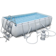 Bestway Power Steel Rectangular 4.04m x 2.01m x 1.00m, Grey/Blue