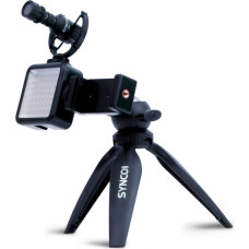 Synco Mikrofon Synco Synco Vlogger Kit 2 zestaw mikrofon M1S, lampa LED, uchwyt MOBILE, statyw