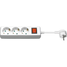 Microconnect Listwa zasilająca MicroConnect 3 gniazd 3 m biała (GRU0033WS)