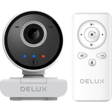Delux Kamera internetowa Delux Inteligentna kamera Internetowa ze śledzeniem i wbudowanym mikrofonem Delux DC07 (biała) 2MP 1920x1080p