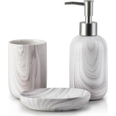 Bathlab Dozownik do mydła Bathlab ODETTE NATURAL Komplet łazienkowy